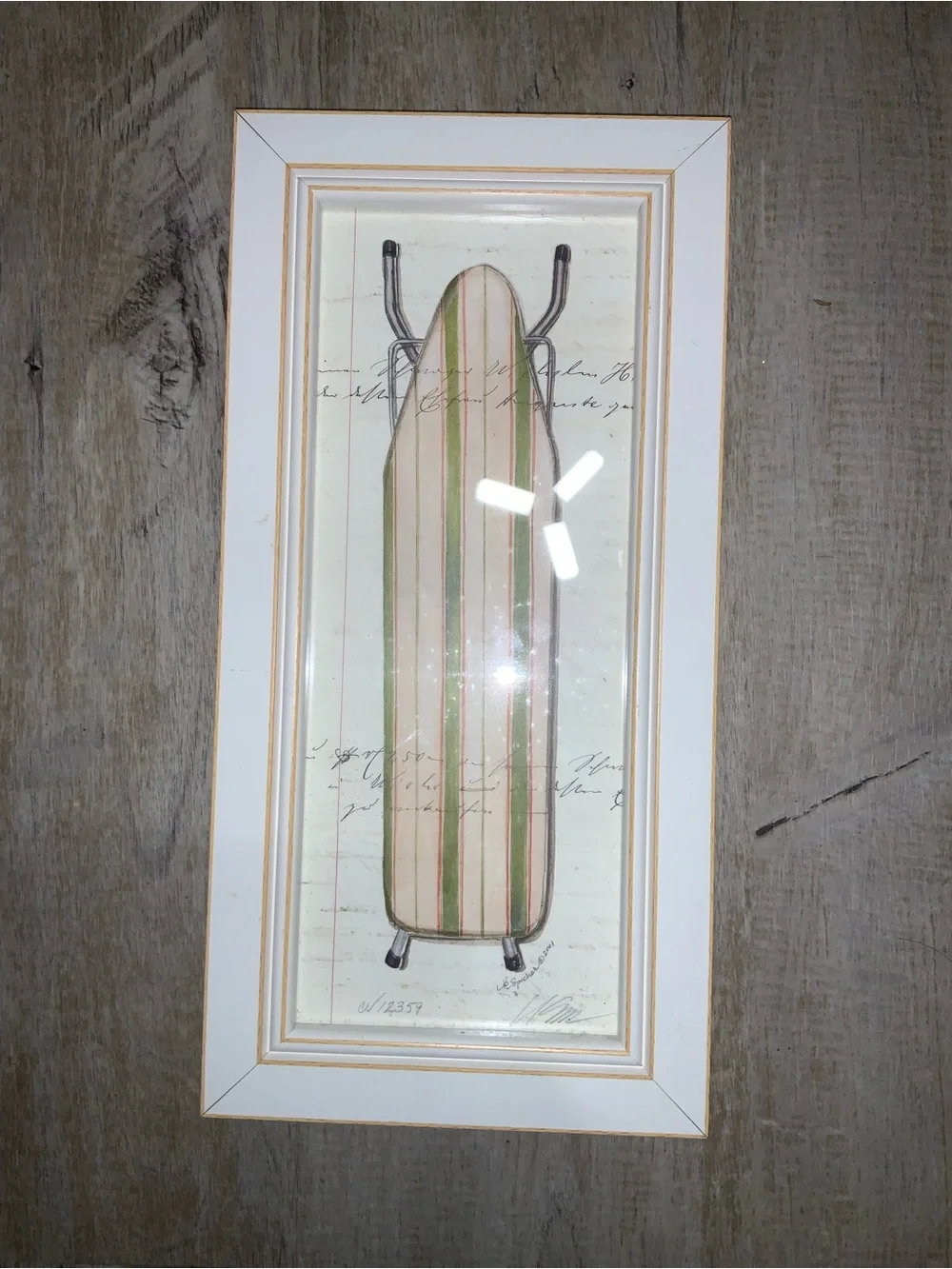 (Bin 4) Spicher and Company, picture frame with iron board